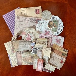 32 Piece Ephemera Pack - Old Boston/Tea Theme